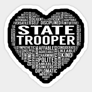 State Trooper Heart Sticker